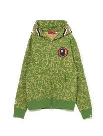 A BATHING APE BAPE 30TH ANNIV. LINE CAMO SHARK FULL ZIP HOODIE ア ベイシング エイプ トップス パーカー・フーディー グリーン ネイビー レッド【送料無料】