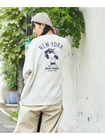 【SALE／40%OFF】FREAK'S STORE MLB×PEANUTS 別注 ビッグシルエット バックプリント クルーネックスウェット YANKEES 【限定展開】 24AW フリークスストア トップス スウェット・トレーナー グレー ブラック ネイビー【RBA_E】【送料無料】