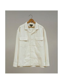 【SALE／30%OFF】Nigel Cabourn MAN / オープンカラーシャツ - リネンフリース ナイジェル・ケーボン トップス シャツ・ブラウス ホワイト【RBA_E】【送料無料】