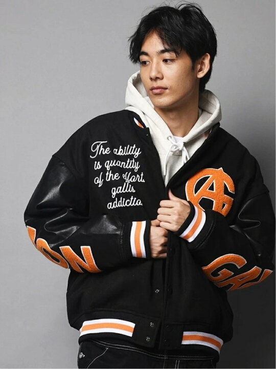 楽天市場】GALLIS ADDICTION GA MELTON VARSITY JACKET ジャックローズ 