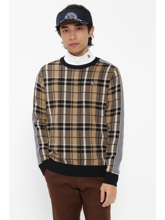楽天市場】PEARLY GATES クルーネックニットプルオーバー ＜CHECK 