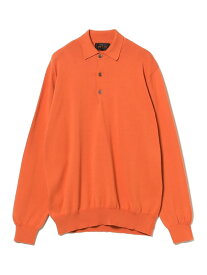 BEAMS PLUS 【別注】WILLIAM LOCKIE / Knit Polo 21G Cotton ビームス メン トップス ポロシャツ オレンジ ネイビー グリーン グレー【送料無料】