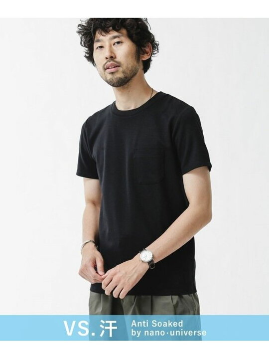 楽天市場 Sale 30 Off Nano Universe 汗染み防止 Anti Soaked フィットクルーネックtシャツ ナノユニバース カットソー Tシャツ ブラック グレー ホワイト Rba E Rakuten Fashion Men