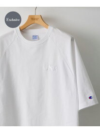 URBAN RESEARCH DOORS 『別注』Champion*DOORS RAGLAN USA T-Shirts アーバンリサーチドアーズ トップス カットソー・Tシャツ ホワイト ブラック グレー【送料無料】