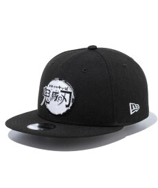 NEW ERA ニューエラ キッズ キャップ Kid's Youth 9FIFTY 鬼滅の刃 タイトルロゴ ブラック 12864396 帽子 刺繍 ベースボールキャップ コラボ サイズ調整 NEWERA