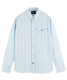 SCOTCH&SODA スコッチ&ソーダ シャツ Yarn-dyed organic cotton shirt ライトブルー 282-51415 メンズ トップス 長袖 カジュアル オックスフォード 送料無料