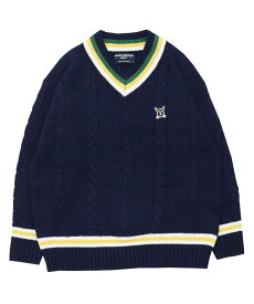 SUNNY INC サニーインク メンズ ニット CHILDEN SWEATER ネイビー SN22F01400 SUNNY SPORTS GOLF トップス オーバーサイズ セーター シンプル 新作 長袖