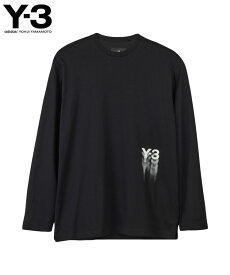 Y-3 ワイスリー メンズ Tシャツ GFX LS TEE IZ3122 ブラック 長袖 トップス プリント ロンT ロゴ リラックス ユニセックス yohji yamamoto