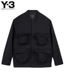 Y-3 ワイスリー メンズ シャツ LS PKT SHIRT IR6248 ブラック 長袖 トップス シャツジャケット リラックス ユニセックス yohji yamamoto ライトアウター 新作