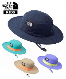 ノース ノースフェイス THE NORTH FACE ホライズン ハット Kids Horizon Hat NNJ02312 帽子 ハット バケットハット バケハ ロゴ キッズ 男の子 女の子 紫外線 ｜正規品 春 夏 撥水 はっ水 日よけ キャンプ 林間学校 ギフト プレゼント