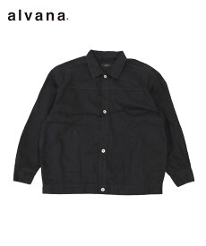 alvana アルヴァナ メンズ ジャケット Bharat DENIM JACKET インクブラック A4S-N008 トップス シンプル 定番 ベーシック アウター デニムジャケット インド綿