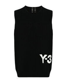 Y-3 ワイスリー メンズ ベスト Y-3 KNIT VEST IZ3168 ブラック トップス クルーネック クラシック ロゴ シンプル ニット レイヤード yohji yamamoto