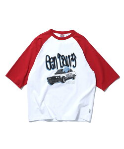 �y50%OFF�N�[�|���Ώۏ��i�zBEN DAVIS �x�� �f�C�r�X �����Y T�V���c DRIVING GORILLA RAGLAN TEE 25580016 �z���C�g �u���b�N ���b�h �u���E�� �J�W���A�� �v�����g ���O���� ���O����T�V���c �N���[�l�b�N