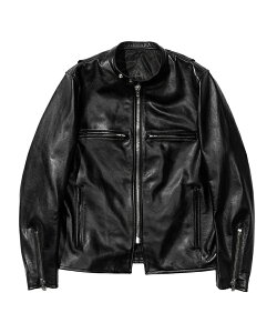 �y�Ώۏ��i10%OFF�N�[�|���zA LEATHER �G�[���U�[ �W���P�b�g �����Y RACER JACKET �u���b�N�X���[�X AMJ2402 �A�E�^�[ ���U�[ �v ���v ���[�T�[�W���P�b�g �V���O�� ���C�_�[�X �v�W���� �t�����g�W�b