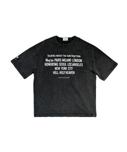 TALKING ABOUT THE ABSTRACTION �g�[�L���O �A�o�E�g �W �A�u�X�g���N�V���� �����Y T�V���c WORLD WIDE TEE �u���b�N 26SS-T-025 �g�b�v�X �v�����g ���S ���� �e�B�[�V���c �� �R�b�g�� �_���[�W ���B���e�[