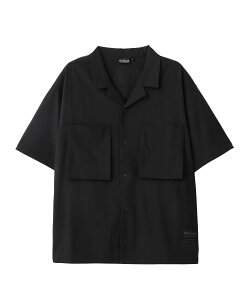 �y6/10 24���Ԍ���!20%OFF�N�[�|���ΏہzWILD THINGS ���C���h�V���O�X �g�b�v�X OPEN COLLAR POCKET SHIRTS �I�[�v���J���[ �|�P�b�g�V���c �V���c �����Y WT26041AD �u���b�N ���S �V���v�� �^�E�����[�X �A