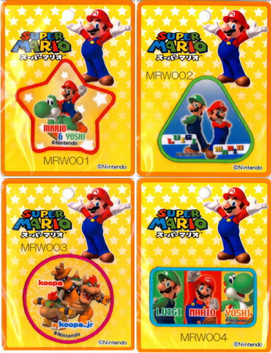 楽天市場 Super Mario スーパーマリオワッペン アップリケ 全4種 アットホビー スタイリストゴトウ
