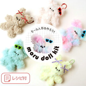 ★モルドールキット/ふわふわモールで作るドールの材料がセットになっています/モールのぬいぐるみ/韓国雑貨/太めのモール/メール便対応