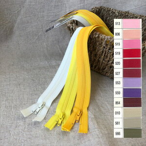 万能ファスナーフラットニットファスナー【50cm】薄く柔らかいので、お洋服や小物などにYKKファスナー