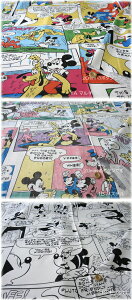 シーチングディズニーキャラクター生地ミッキーのレトロコミックプリント大きめのプリントがかわいい♪☆入園入学におススメです☆