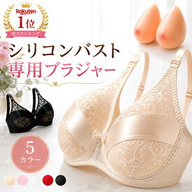 シリコンバスト 対応 ブラジャー ポケット付き 人工乳房 乳がん 術後 全摘 補正下着 豊胸 バストアップ 女装 コスプレ ワイヤー