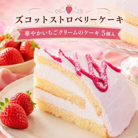 ズコットストロベリーケーキ 65g×5個 冷凍スイーツ いちご 苺 ストロベリー ケーキ カット済み ご褒美スイーツ