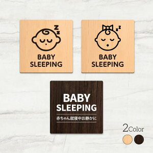�_SS���Ԍ���ő唼�z�^���{�� �E�b�h���T�C���v���[�g 90x90mm/120x120mm �h�A�v���[�g BABY SLEEPING �Ԃ����A�Q�����Â��� �A�N���� WDPL-9090-39
