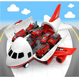 飛行機 おもちゃ 消防車 おもちゃ ミニカーセット 消防車トラック おもちゃ飛行機 航空機 ミニカーセット 知育玩具 玩具収納 子供 男の子 ミニカー プラモデル 飛行機模型 4歳 5歳 6歳 クリスマスプレゼント