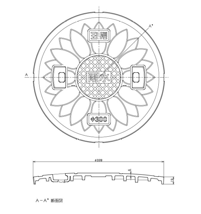 楽天市場】マンホール Joto 丸マス蓋（枠なし） 樹脂製 耐圧２トン 300型(直径328mm) JT2-300SFW（雨水・穴あり） 城東テクノ  : スダ水周りショップ