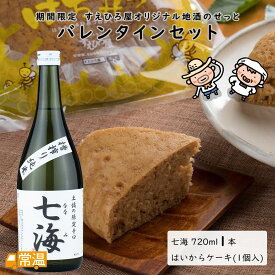 バレンタインセット（七海とはいからケーキ蜂蜜） バレンタイン ギフト 地酒 蒸しケーキ 限定セット オリジナルブランド