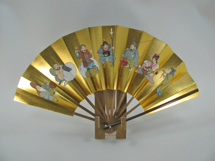 楽天市場】飾扇 七福神（7．5寸） 飾扇子 飾り扇子 記念品