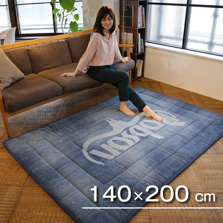 楽天市場】残り僅か ラグ ボブソンキャトル デニムラグ 140×200 綿100 