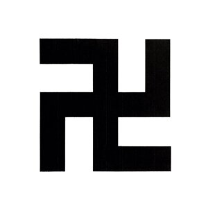 卍スタンプ まんじゴム印 80ミリ角 8センチ角寺院用 神社用 印鑑 はんこ 御朱印 家紋 宗門 寺紋 社紋 五つ割り万字 万字紋