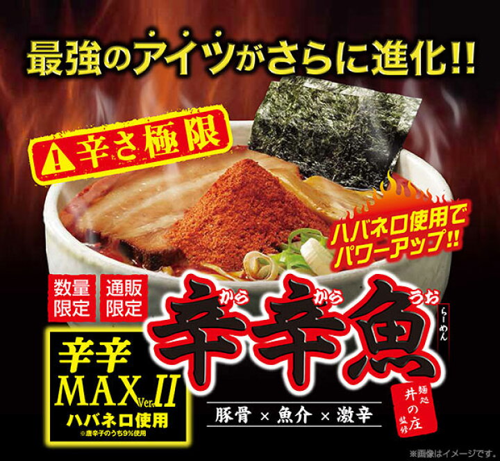 楽天市場 送料無料 辛辛魚らーめん辛辛maxバージョン2 袋タイプ １箱10食入 寿がきや食品