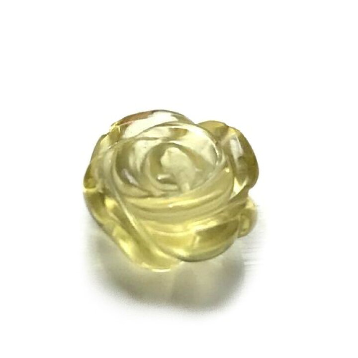 楽天市場】ルース レモンクォーツ 薔薇 ローズカービング 10mm 片穴 