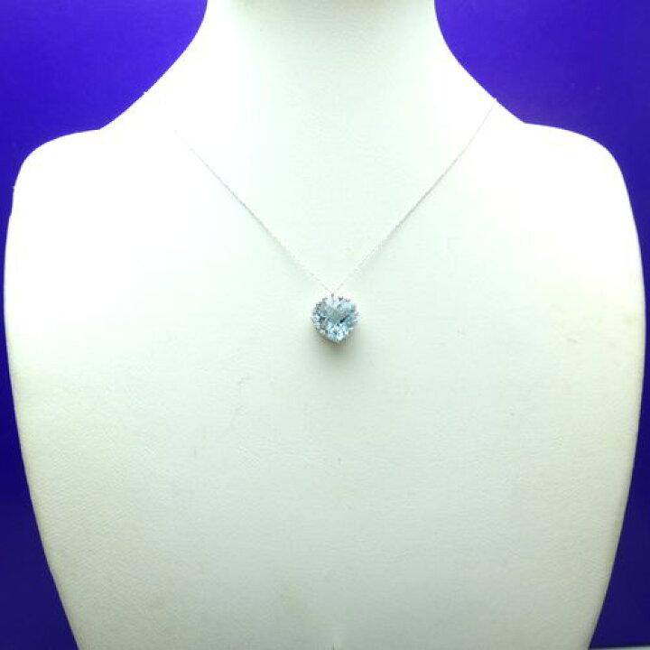 楽天市場】K10WG スカイブルートパーズ クラウン ハート 3.5cts  
