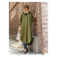 シフォン切替シャツワンピースシャツワンピロングシャツレディースバックシフォン長袖ロング丈おしゃれ大人無地可愛いブラックメール便2019秋冬新作フリー【lgww-af0608】【予約販売:8月29日入荷予定順次発送】【送料無料】メ込