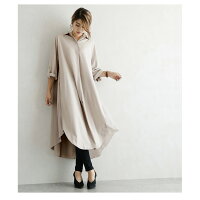 シフォン切替シャツワンピースシャツワンピロングシャツレディースバックシフォン長袖ロング丈おしゃれ大人無地可愛いブラックメール便2019秋冬新作フリー【lgww-af0608】【予約販売:8月29日入荷予定順次発送】【送料無料】メ込