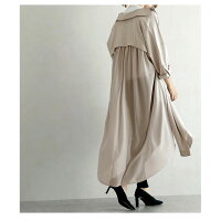 シフォン切替シャツワンピースシャツワンピロングシャツレディースバックシフォン長袖ロング丈おしゃれ大人無地可愛いブラックメール便2019秋冬新作フリー【lgww-af0608】【予約販売:8月29日入荷予定順次発送】【送料無料】メ込