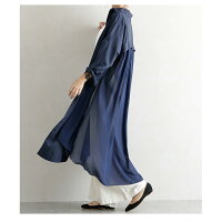 シフォン切替シャツワンピースシャツワンピロングシャツレディースバックシフォン長袖ロング丈おしゃれ大人無地可愛いブラックメール便2019秋冬新作フリー【lgww-af0608】【予約販売:8月29日入荷予定順次発送】【送料無料】メ込