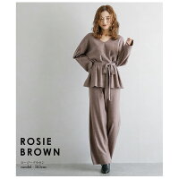 ニットセットアップレディースパンツワイドパンツ長袖Vネックセーターセットアイテムウエストリボンゆったりシンプルトップスボトムスセット2点セット2019秋冬新作フリー【lgww-at2585】【予約販売:11月12日入荷予定順次発送】【送料無料】宅込