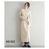 10/1810時〜24時間限定ニットワンピースカシュクールワンピースリボン長袖レディースマキシ丈ロング丈大人きれいめおしゃれ可愛いブラック2019秋冬新作フリー【lgww-ak0722】【予約販売:10月29日入荷予定順次発送】【送料無料】宅込