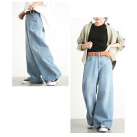 デニムパンツワイドヴィンテージ風レディースデニムジーンズロングパンツボトムスパンツおしゃれ可愛い2019春夏新作M/L【lgww-af1115】【予約販売:15-20日】【送料無料】宅込