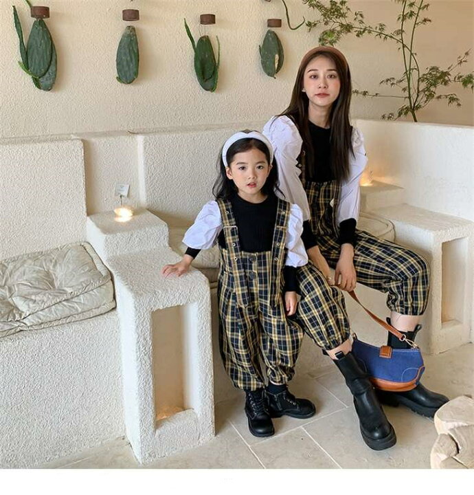 楽天市場 親子ペア 親子コーデ 親子リンク お揃い サロペット ブラウス 別売り 女の子 レディース キッズ リンクコーデ 春夏 韓国ファッション 大人用子供用 上下別売り Al N21q8 即納 1 5営業日 送料無料 メ込 Sugar Bisket