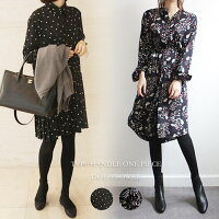 楽天1位!2018年旬顔ワンピースドット柄花柄ギンガムチェック水玉ワンピースレディース膝丈ミディアム丈おしゃれ可愛いブラックメール便春夏【628-fub2046d】【予約販売:9月25日入荷予定順次発送】【送料無料】メ込
