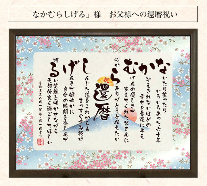 楽天市場】金婚式 プレゼント 金婚式のお祝い お名前つむぎ詩 ボード 
