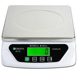BOMATA(�{�}�^)��͂���1g�P��30kg�X�e�����X������S���pLCDUSB���d&���d�r2�����d���܈����@�\�v���@�\�I�[�g�I�t�@�\(����\)�f�W�^���X�P�[������(�P�O���d�r2�{�AUSB�P�[�u���t��)B612C30kg