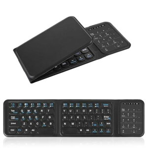 MoSpaceキーボードbluetooth折り畳み式ワイヤレスipadキーボードスマホマルチペアリングタッチパッド付きiOS/Windows/Android対応無線コンパクト軽量極薄ipadminiパンタグラフ充電式