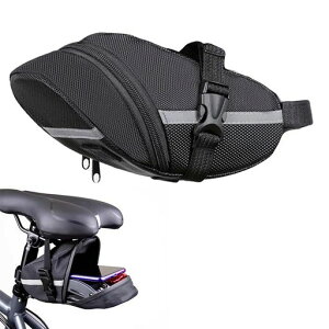 Renjzle自転車サドルバッグ防水大容量自転車バッグシートバッグフレームバッグ取り付け簡単小物収納装着便利