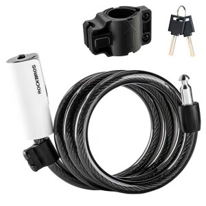 ROCKBROS���]�Ԍ����b�N���C���[���b�N��䓐��h�~���f�ʒ��a��13mm�P�[�u�����b�N���������h���K�тɂ����g�ѕ֗���115cm���[�h�o�C�NMTB�N���X�o�C�N�o�C�N��2�{�t�z���C�g